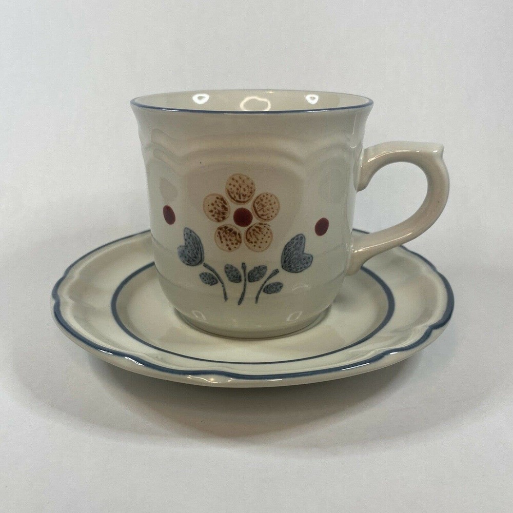 SET of 2 - Hearthside Cumberland Brambleberry Stoneware Set of 1 Cup & 1 Saucer